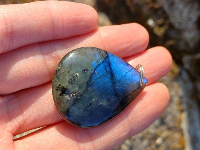 Pendentif labradorite goutte 