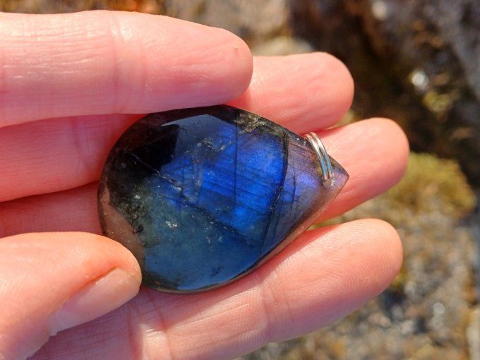 Pendentif labradorite goutte 