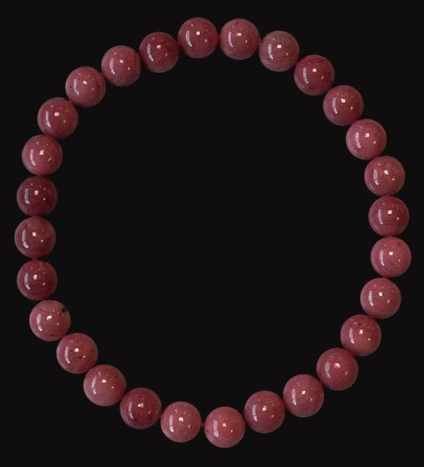 BRACELET BOULE 06MM RHODOCHROSITE PEROU AA